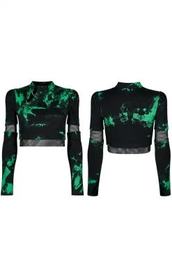 Punk Rave Swamp Witch Transformer Top Clothing
