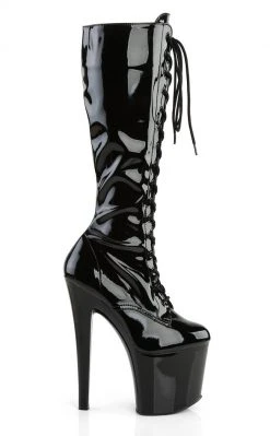 Pleaser Pole Shoes TABOO-2023 Black Knee High Boots