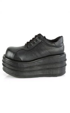 Demonia TEMPO-08 Black Vegan Leather Oxford Shoe