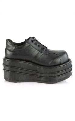 Demonia TEMPO-08 Black Vegan Leather Oxford Shoe