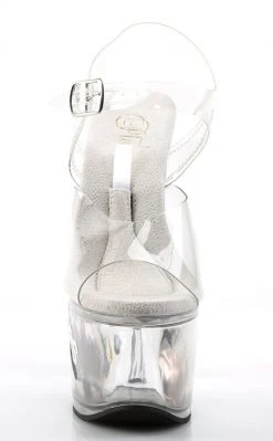 Pleaser TIPJAR-708-5 Clear Heels (Last Pair: Size 5) Sale