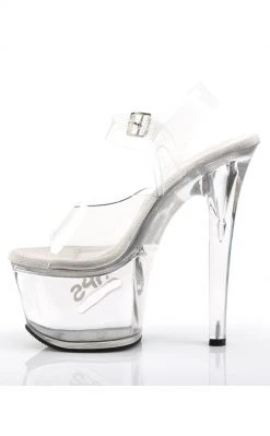 Pleaser TIPJAR-708-5 Clear Heels (Last Pair: Size 5) Sale
