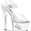 Pleaser TIPJAR-708-5 Clear Heels (Last Pair: Size 5) Sale