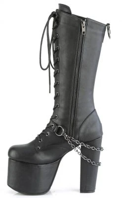 Demonia Shoes TORMENT-170 Black Vegan Chained Platform Boots 9 Demonia Shoes TORMENT-170 Black Vegan Chained Platform Boots