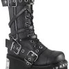 Demonia Shoes TRASHVILLE-250 Black Vegan Leather Platform Boots