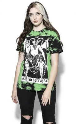 BlackCraft Clothing Tarot Green Lightning Dye Tee