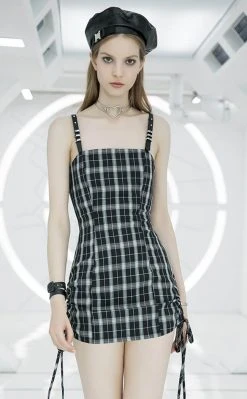 Punk Rave Teeny Tina Checkered Dress | Black & White 10 Punk Rave Teeny Tina Checkered Dress | Black & White