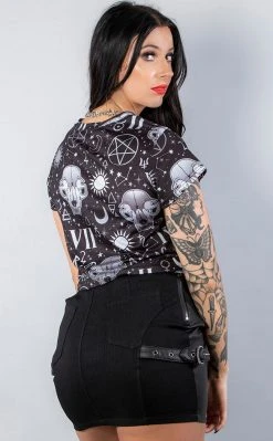 Drop Dead Gorgeous The Alchemist's Cat Crop Tee
