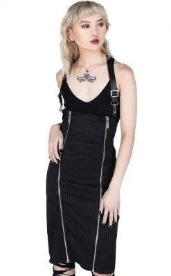 Killstar The Devil Wears Stripes Skirt | Pinstripe Clothing