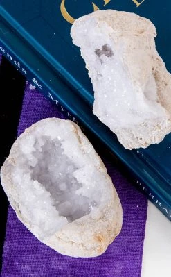 Crystals Witchcraft Thunder Egg Crystal Geode | Clear Calcite-Small
