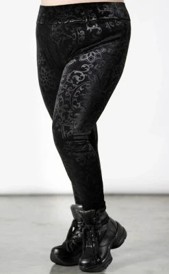 Killstar To Ashes Velvet Leggings Clothing