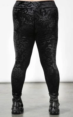 Killstar To Ashes Velvet Leggings Clothing