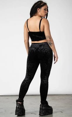Killstar To Ashes Velvet Leggings Clothing
