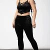 Killstar To Ashes Velvet Leggings Clothing 1 Killstar To Ashes Velvet Leggings Clothing