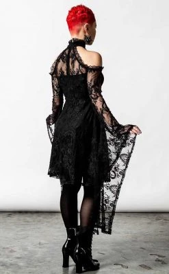 Killstar To Dust Kimono-Sleeve Dress Clothing