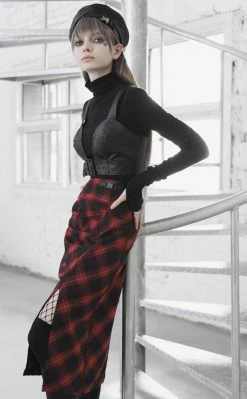 Punk Rave Clothing Tresspasser Biker Crop