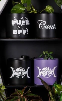 Death By Plants Triple Goddess Plant Pot | Black