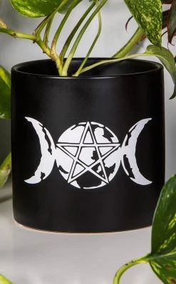 Death By Plants Triple Goddess Plant Pot | Black