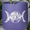 Death By Plants Triple Goddess Plant Pot | Purple
