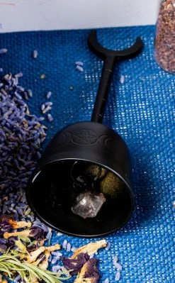 TB Witchcraft Triple Moon Altar Bell | Black