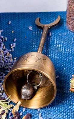 TB Triple Moon Altar Bell | Brass Witchcraft