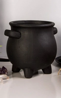 Homewares Home & Gifts Triple Moon Cauldron Plant Pot