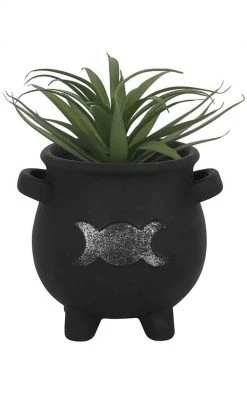 Homewares Home & Gifts Triple Moon Cauldron Plant Pot
