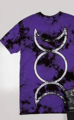 BlackCraft Clothing Triple Moon Purple Lightning Dye Tee