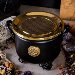 Cauldrons Triquetra Metal Cauldron With Brass Sieve