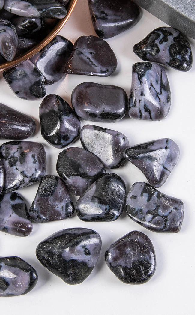 Crystals Tumbled Stones | Indigo Gabbro Witchcraft 4 Crystals Tumbled Stones | Indigo Gabbro Witchcraft