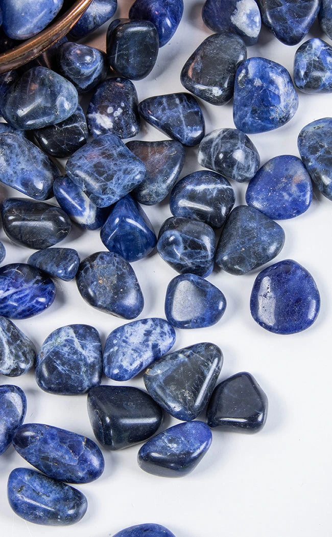 Crystals Tumbled Stones | Sodalite Witchcraft 4 Crystals Tumbled Stones | Sodalite Witchcraft