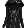 Restyle Clothing Twin Moon Hooded Jacket