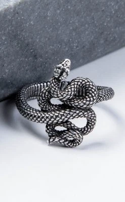 Gothic Jewellery Twisted Serpent Ring