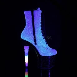 Pleaser Pole Shoes UNICORN-1020G Iridescent Glitter Ankle Boots