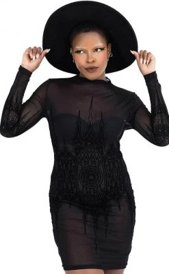 Killstar Clothing Unholy Matrimony Mesh Dress