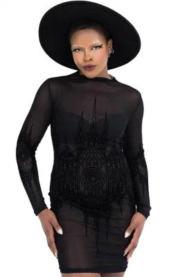 Killstar Clothing Unholy Matrimony Mesh Dress