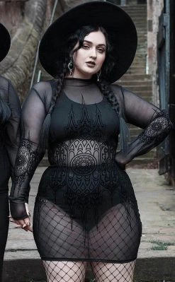 Killstar Clothing Unholy Matrimony Mesh Dress