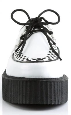 Demonia V-CREEPER-502 White Vegan Leather Creepers Shoes 8 Demonia V-CREEPER-502 White Vegan Leather Creepers Shoes