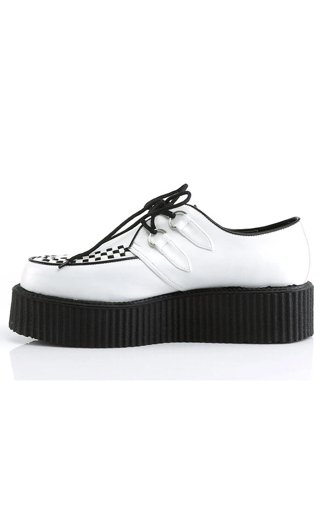 Demonia V-CREEPER-502 White Vegan Leather Creepers Shoes 5 Demonia V-CREEPER-502 White Vegan Leather Creepers Shoes