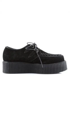 Demonia V-CREEPER-502S Black Vegan Suede Creepers
