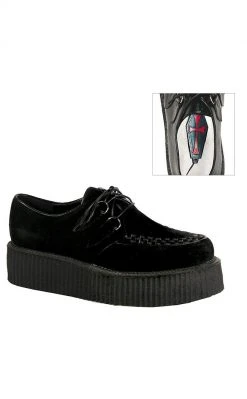 Demonia V-CREEPER-502S Black Vegan Suede Creepers