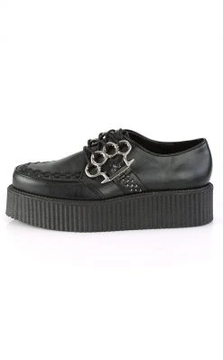 Demonia V-CREEPER-516 Black Vegan Leather Creepers Shoes 9 Demonia V-CREEPER-516 Black Vegan Leather Creepers Shoes