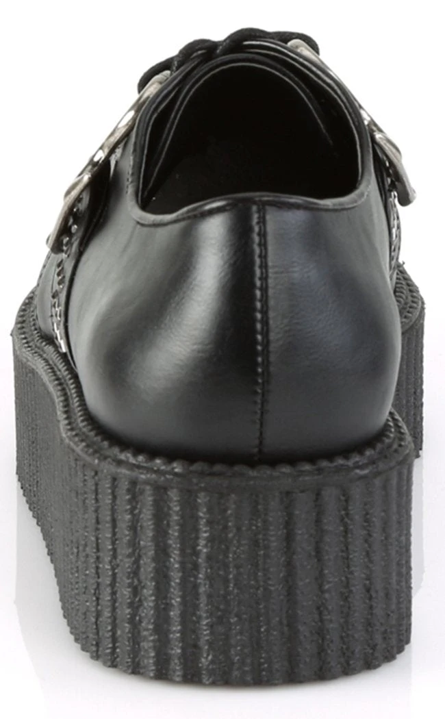 Demonia V-CREEPER-516 Black Vegan Leather Creepers Shoes 6 Demonia V-CREEPER-516 Black Vegan Leather Creepers Shoes