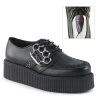 Demonia V-CREEPER-516 Black Vegan Leather Creepers Shoes