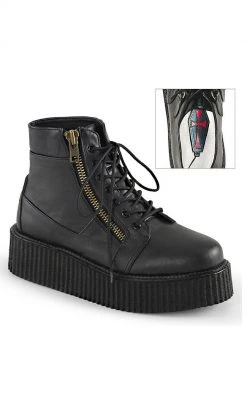 Demonia V-CREEPER-571 Black Vegan Leather Creeper Boots
