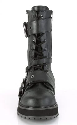 Demonia VALOR-220 Black Vegan Leather Boots Shoes