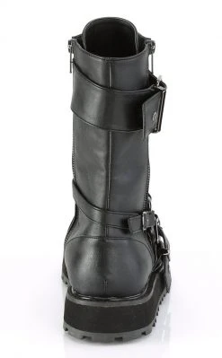 Demonia VALOR-220 Black Vegan Leather Boots Shoes