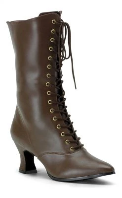 Funtasma VICTORIAN-120 Brown Pu Boots