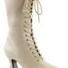 Funtasma VICTORIAN-120 Cream Pu Boots