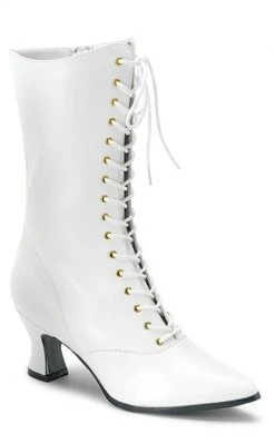 Funtasma VICTORIAN-120 Wht Pu Boots